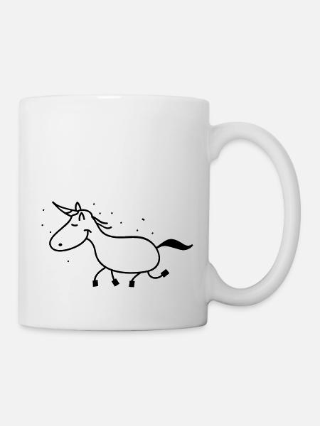 funny unicorn - Mug - white