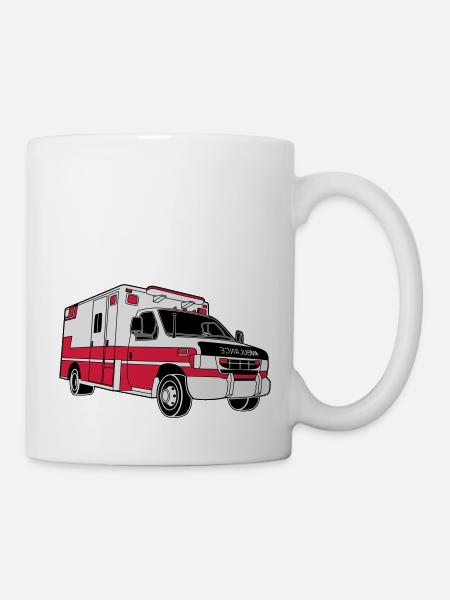 Ambulance / Rettungswagen - Tasse - Weiß