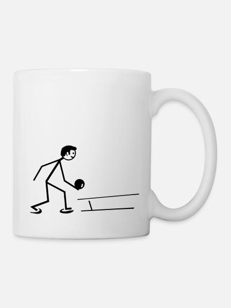 Kegeln, Bowling - Tasse - Weiß