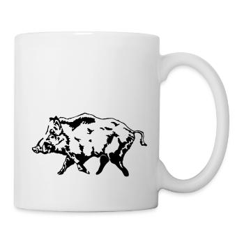 wildschwein - Tasse - Weiß - Rechts