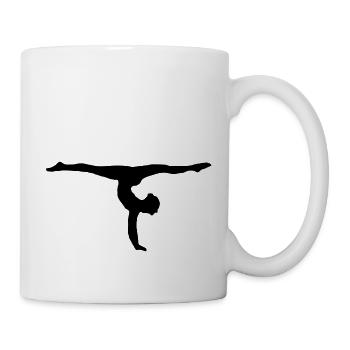turnerin handstand bodenturnen kunstturnen - Tasse - Weiß - Rechts