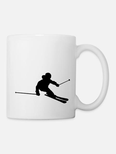 Skifahrer - Tasse - Weiß
