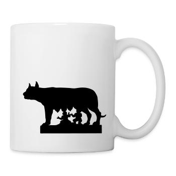 louve romulus remus symbole italien de Rome Italie - Mug blanc - blanc - Droite