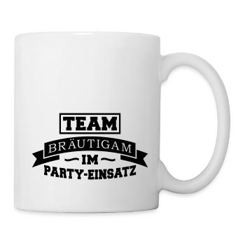 Team Bräutigam im Einsatz - Tasse - Weiß - Rechts