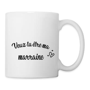 veux tu être ma marraine - Mug blanc - blanc - Droite