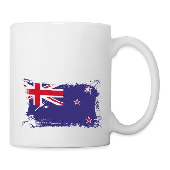 New Zealand Flag, Flagge Neuseeland - Tasse - Weiß - Rechts
