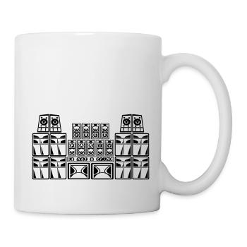 free party sound system - Tasse - Weiß - Rechts