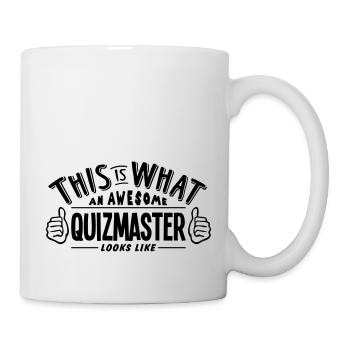awesome quizmaster looks like pro design - Mug - white - Right