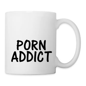 porn addict - Mug - white - Right