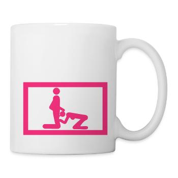 blowjob ficken liebe symbol - Mug blanc - blanc - Droite