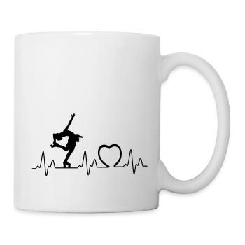 Heartbeat mit Herz roll2 - Tasse - Weiß - Rechts