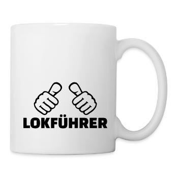 Lokführer - Tasse - Weiß - Rechts