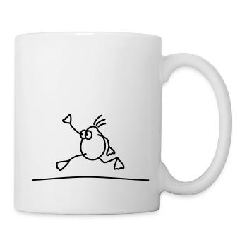 Laufen Ziel - Tasse - Weiß - Rechts