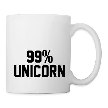 99% unicorn - Mug - white - Right