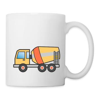 Concrete mixer dump truck gift children motive - Mug - white - Right