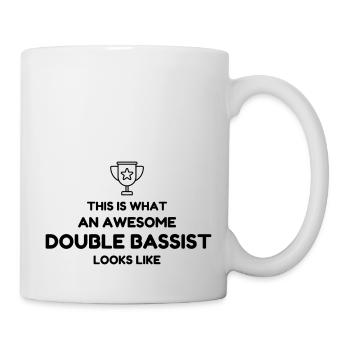 contrebasse contrebassiste Musique Musicien - Mug blanc - blanc - Droite