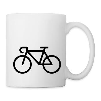 Racing Bicycle / Bike (Icon / Pictogram) - Mug - white - Right
