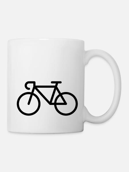 Bicyclette / Vélo De Course (Icone / Pictogramme) - Mug blanc - blanc