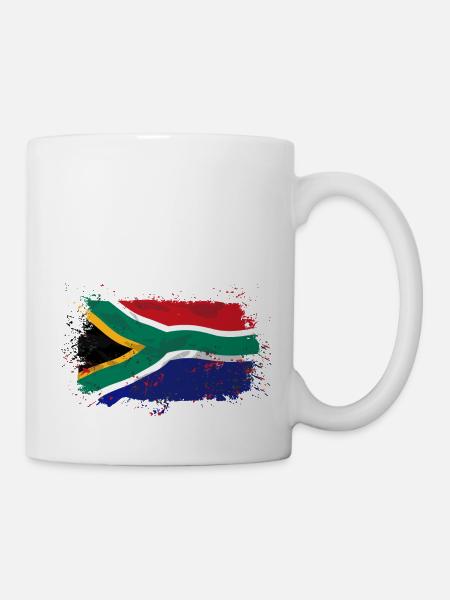 South Africa Flag - Tasse - Weiß