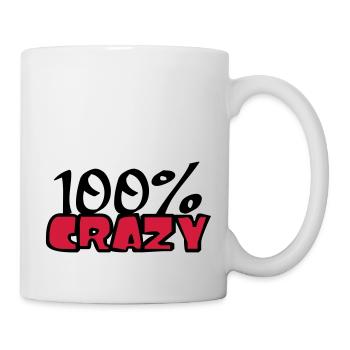 confus 100 cent pour cent texte de bande dessinée - Mug blanc - blanc - Droite