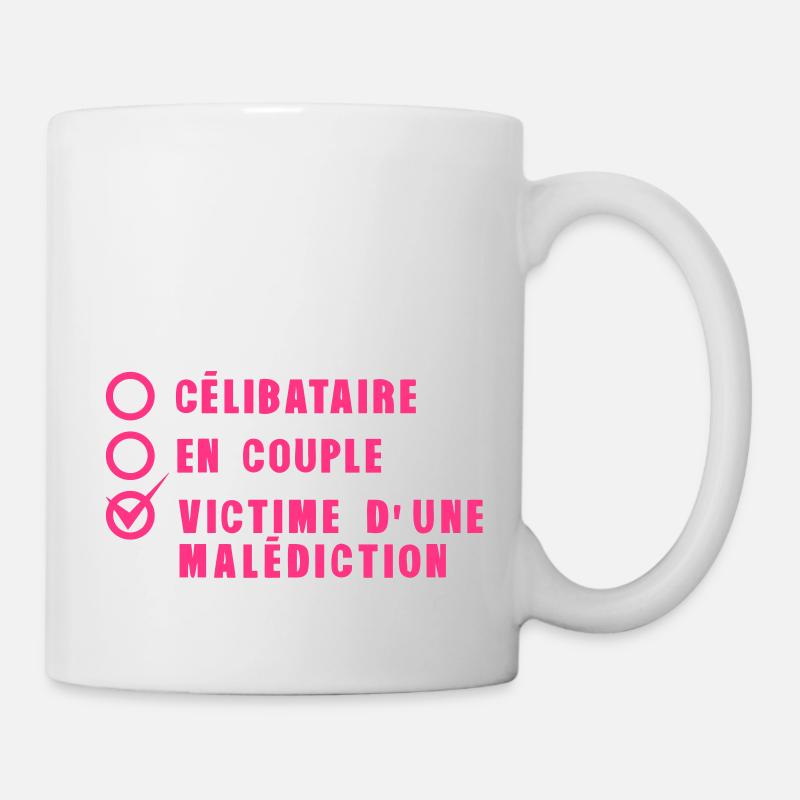 celibataire couple malediction amour - Mug blanc - blanc