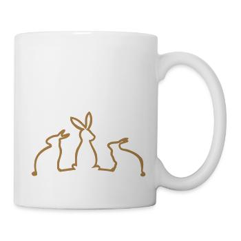 Ostern - Hasen - Tasse - Weiß - Rechts