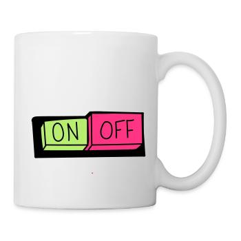 on und off button - Tasse - Weiß - Rechts