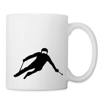 Sport - Skifahrer - Tasse - Weiß - Rechts