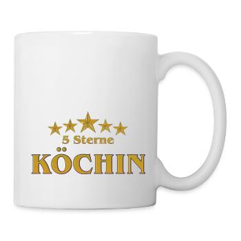 Goldene Serie - Köchin - 5 Sterne - Tasse - Weiß - Rechts