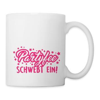 Partyfee schwebt ein - Tasse - Weiß - Rechts