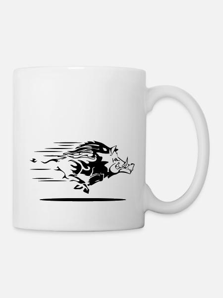 wildschwein - Tasse - Weiß