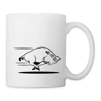 sanglier courant dangereux - Mug blanc - blanc - Droite
