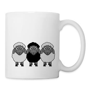 beaucoup, plusieurs, trois, trois, couple, amour, - Mug blanc - blanc - Droite
