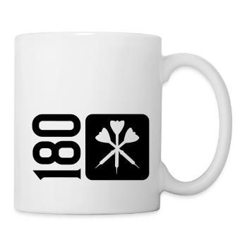 darts icon 180 - Tasse - Weiß - Rechts
