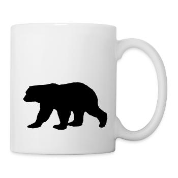 bear silhouette - Tasse - Weiß - Rechts
