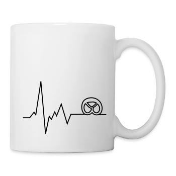 Bretzel à battement de cœur - Mug blanc - blanc - Droite