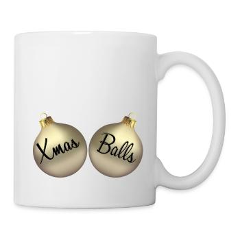 Noël joyeux noël chandail boules de noël - Mug blanc - blanc - Droite