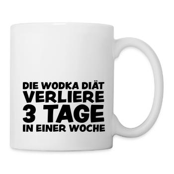 DIE WODKA DIÄT VERLIERE 3 TAGE IN EINER WOCHE - Tasse - Weiß - Rechts