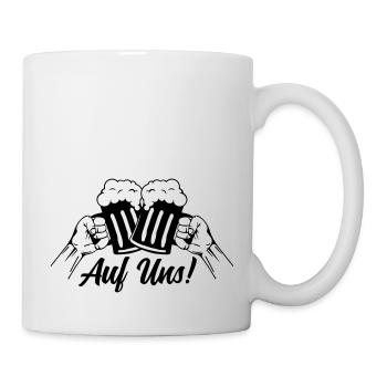 bier auf uns anstossen - Tasse - Weiß - Rechts