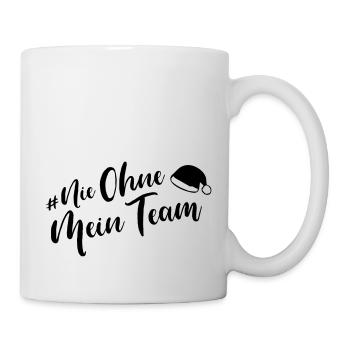 nie ohne mein team weihnachten - Tasse - Weiß - Rechts