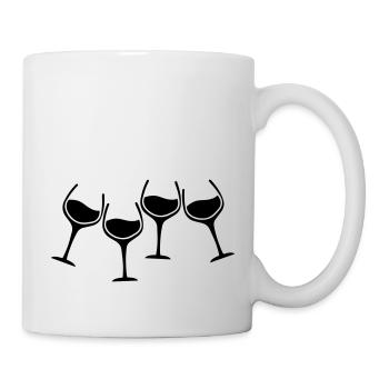 glaeser anstossen - Tasse - Weiß - Rechts