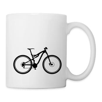 vélo de montagne - Mug blanc - blanc - Droite