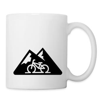 vélo de montagne - Mug blanc - blanc - Droite