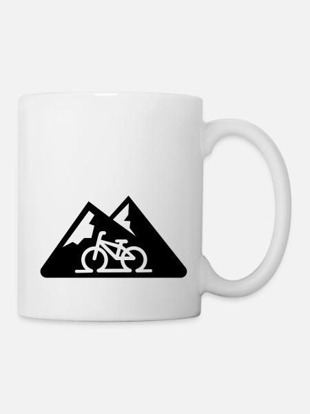 vélo de montagne - Mug blanc - blanc