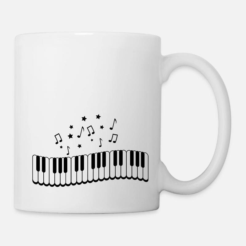 piano_noten_02 - Tasse - Weiß