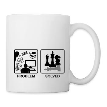 Chess solves problems - Mug - white - Right