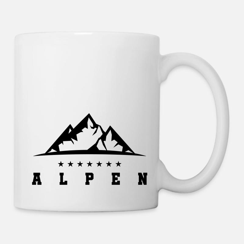 alpen berge - Tasse - Weiß