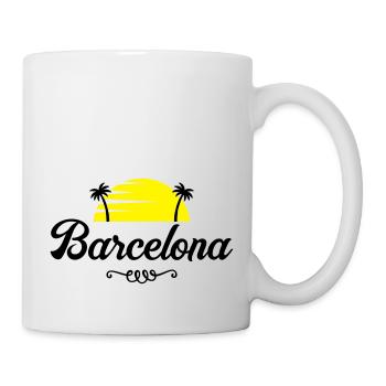 barcelona sunset - Tasse - Weiß - Rechts