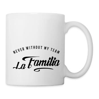 never without my familia - Tasse - Weiß - Rechts