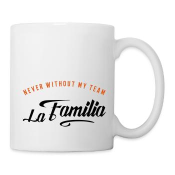 never without my familia - Tasse - Weiß - Rechts